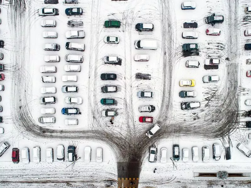 Parking lot in Hungary