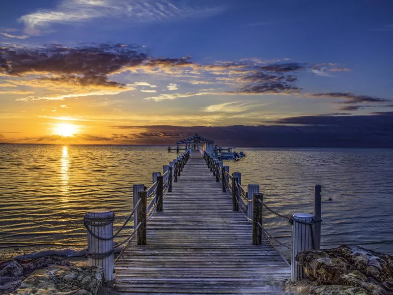 Florida Keys Islamorada Fishing Boat Sunrise