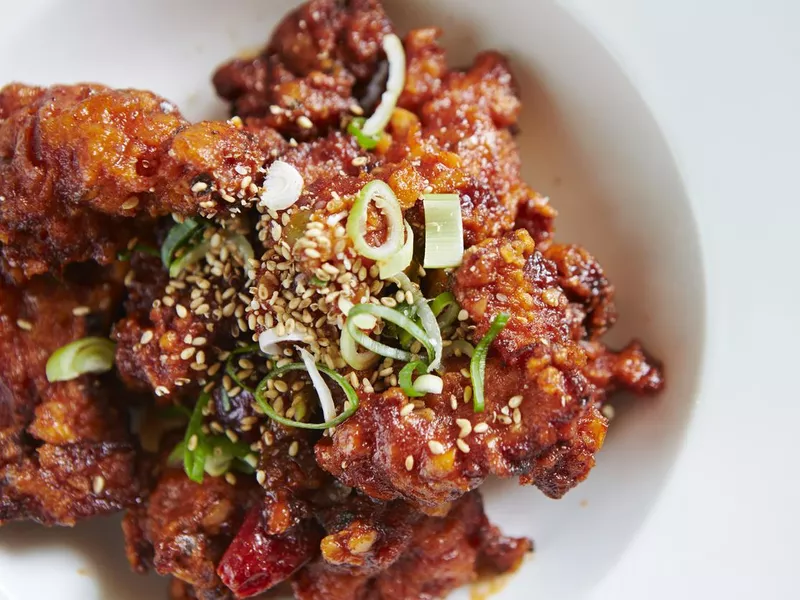 Korean spicy fried chicken