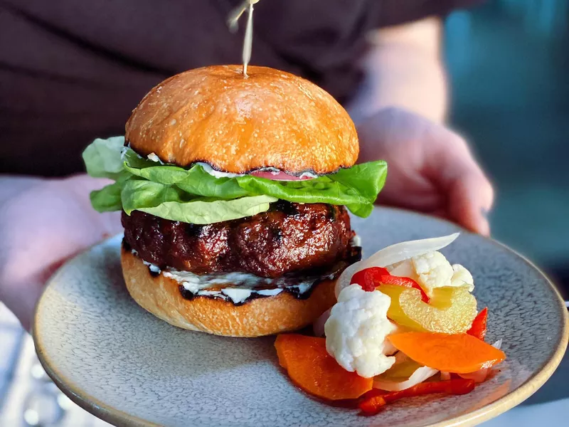 Kalbi burger at Joule restaurant