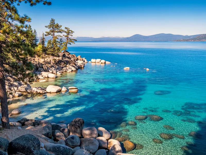 Beach at Lake Tahoe Sand Harbor Nevada USA