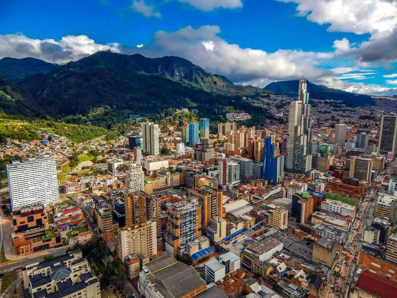 Aerial view of Bogota