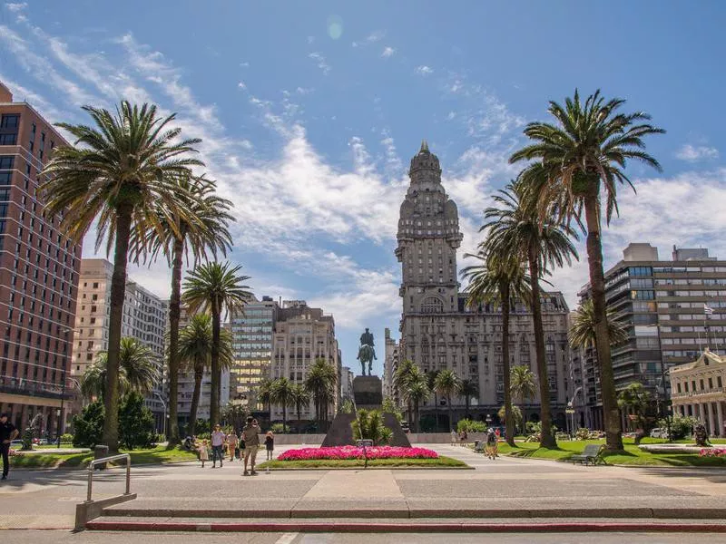 Independence Square in Montevideo, Uruguay