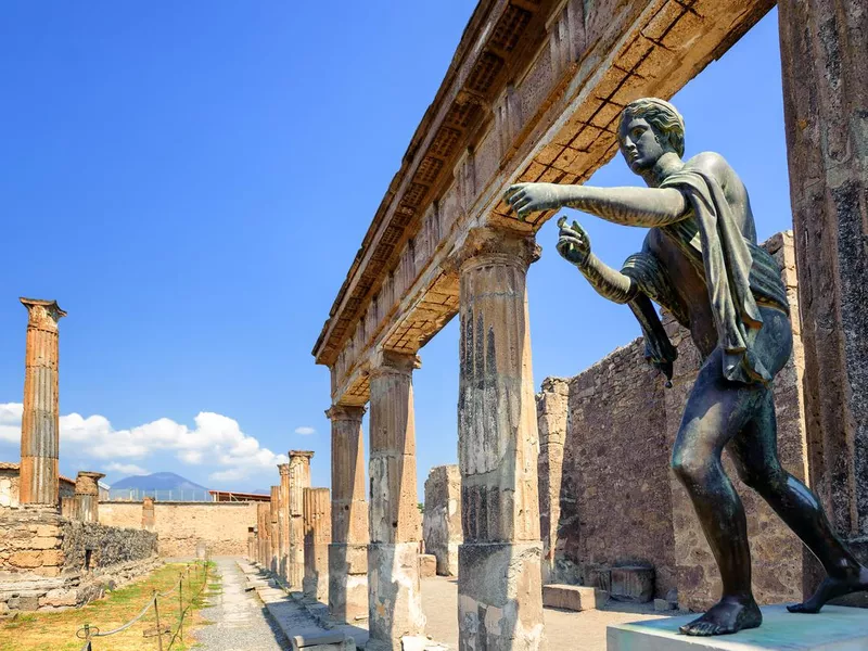 Ruins of Apollo Temple, Pompeii, Naples, Italy