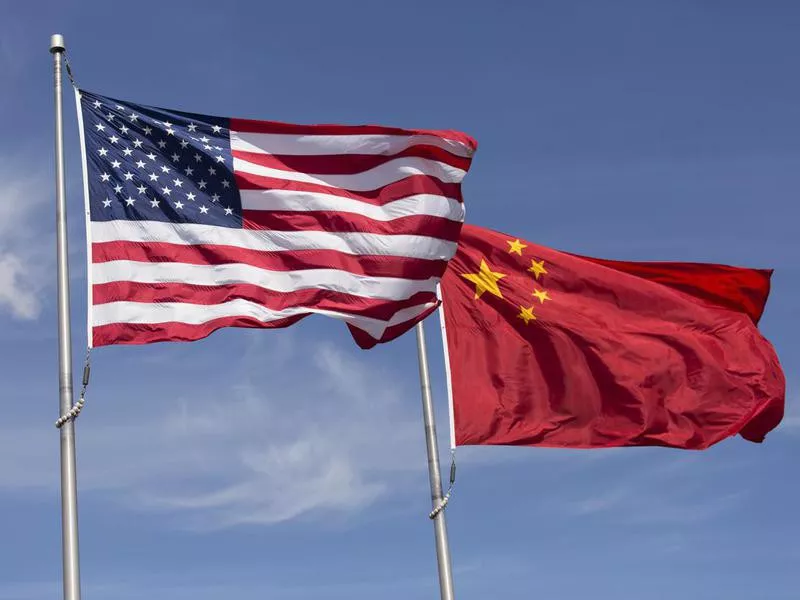 American Chinese flags