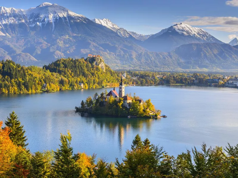 Lake Bled from Mt. Osojnica, Slovenia