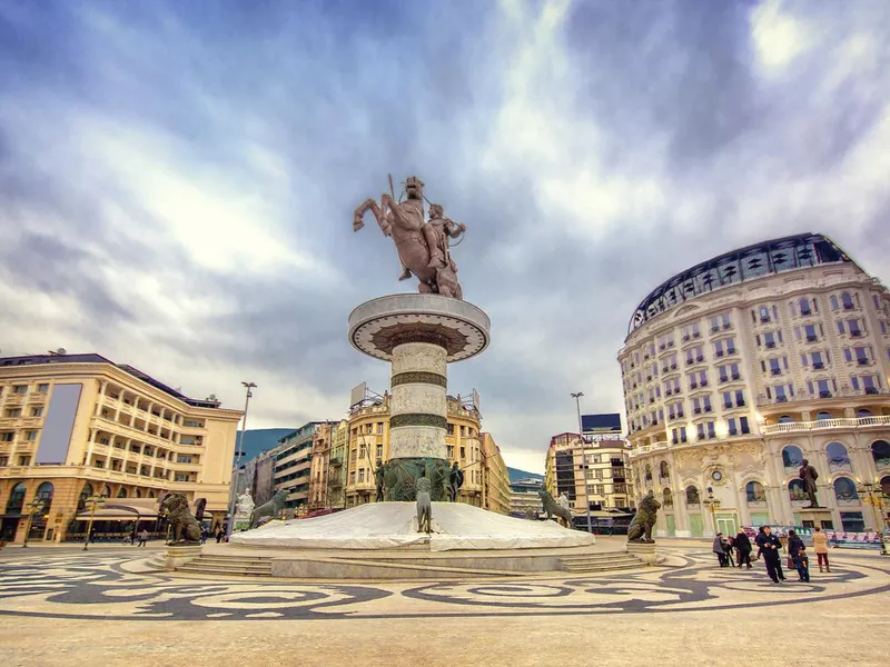 Alexander statue in Skopje center