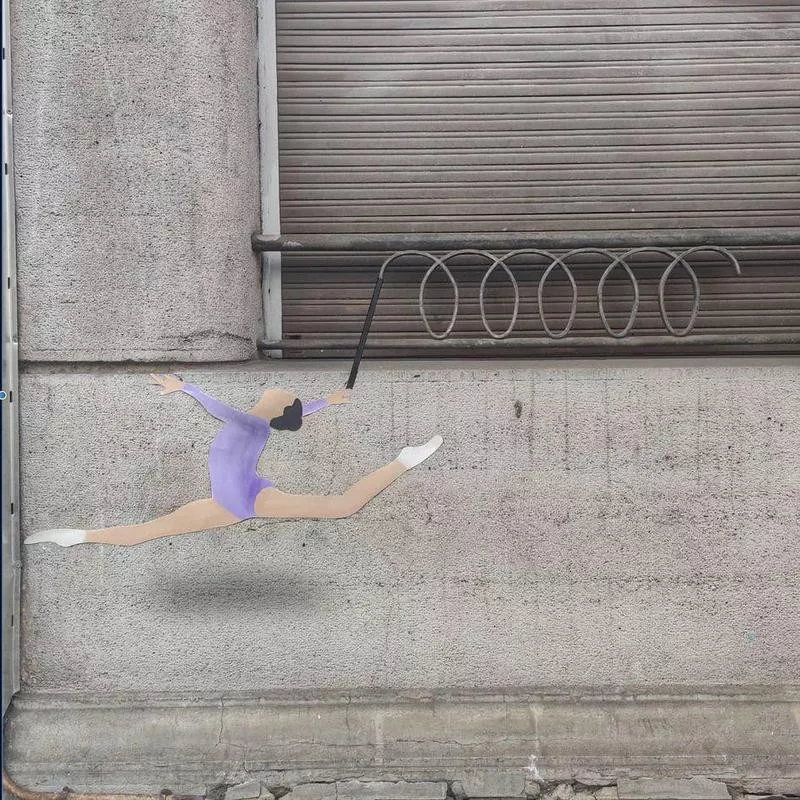 Gymnast urban art