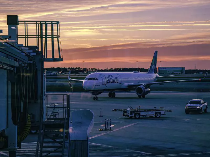 JetBlue airplane at Orlando International Airport