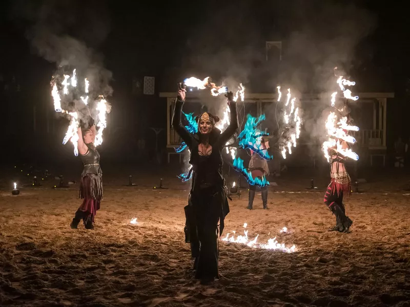 Fire show at Texas Renaissance Festival