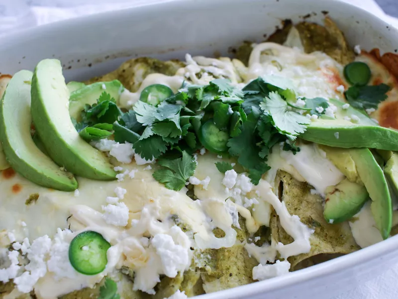 Green salsa chicken enchilada recipe