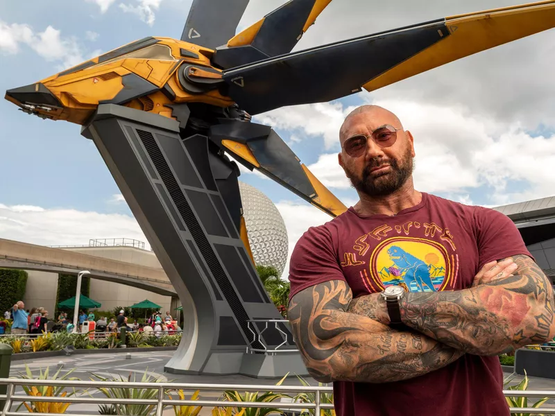 Dave Bautista Guardians of the Galaxy: Cosmic Rewind at EPCOT at Walt Disney World Resort