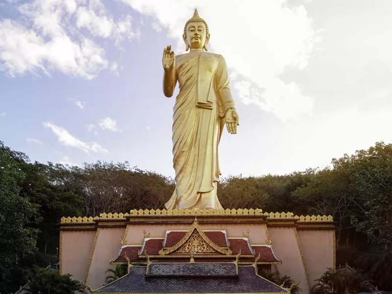 Giant Buddha in the Mengle Temple in Jinghong