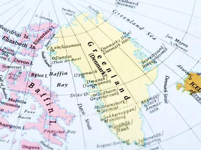 Map of Greenland (Denmark)