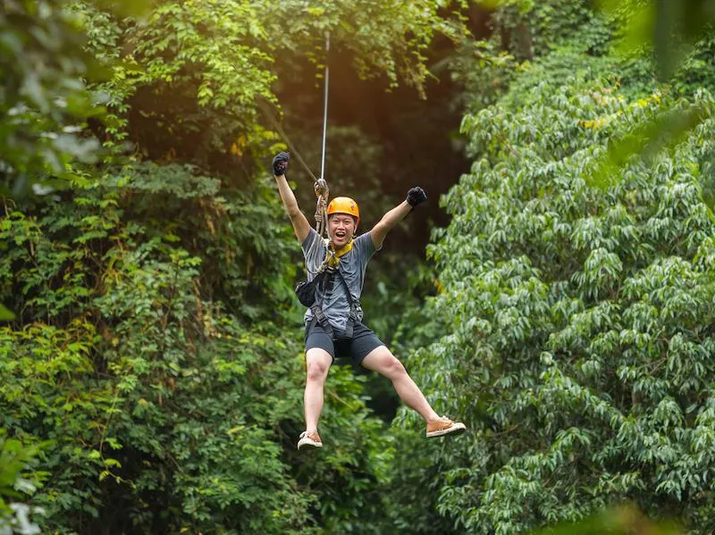 Zip-lining