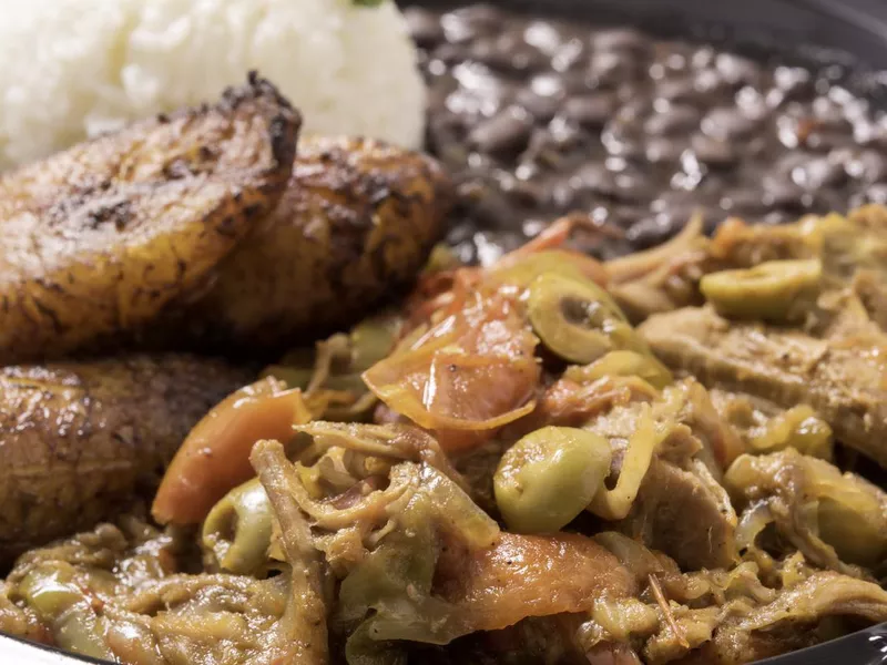 Ropa Vieja (stewed beef with vegetables)