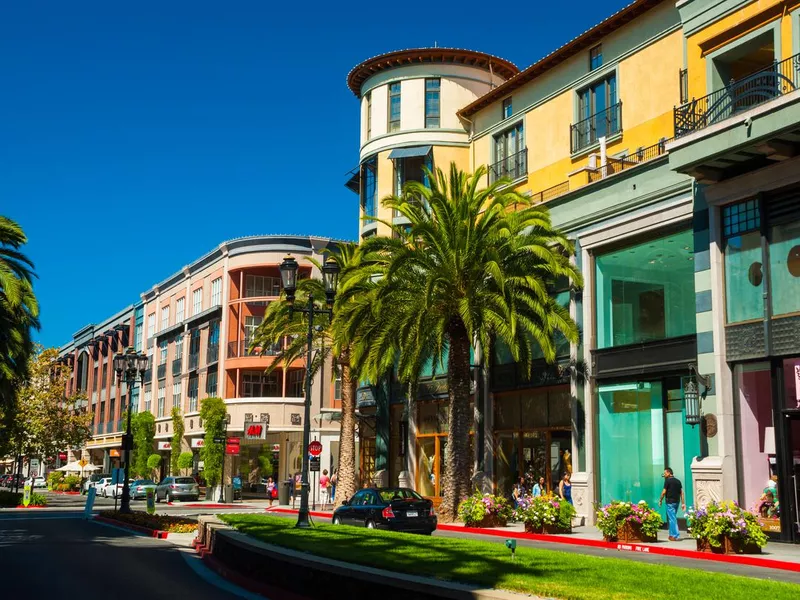 Santana Row buildings in San Jose, California