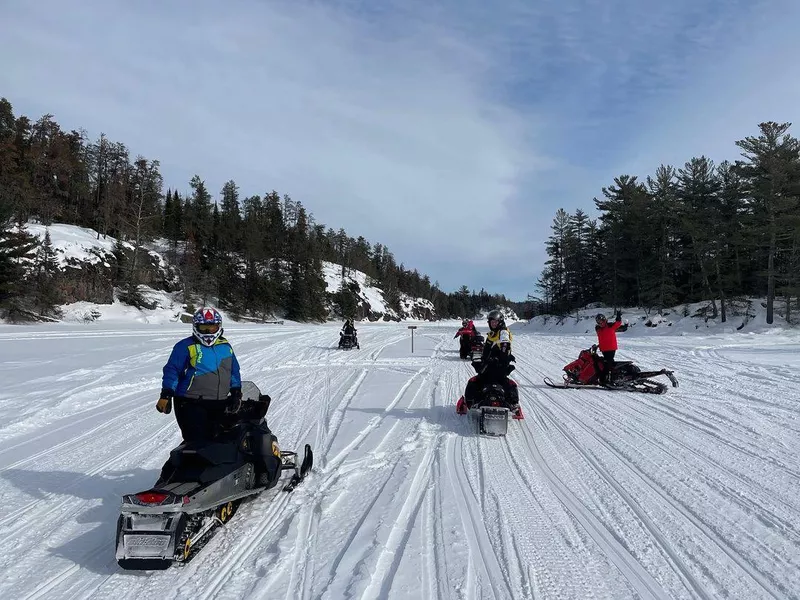 Snow Mobiles in International Falls