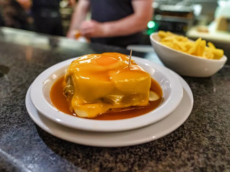 Traditional Portuguese dish 'Francesinha'