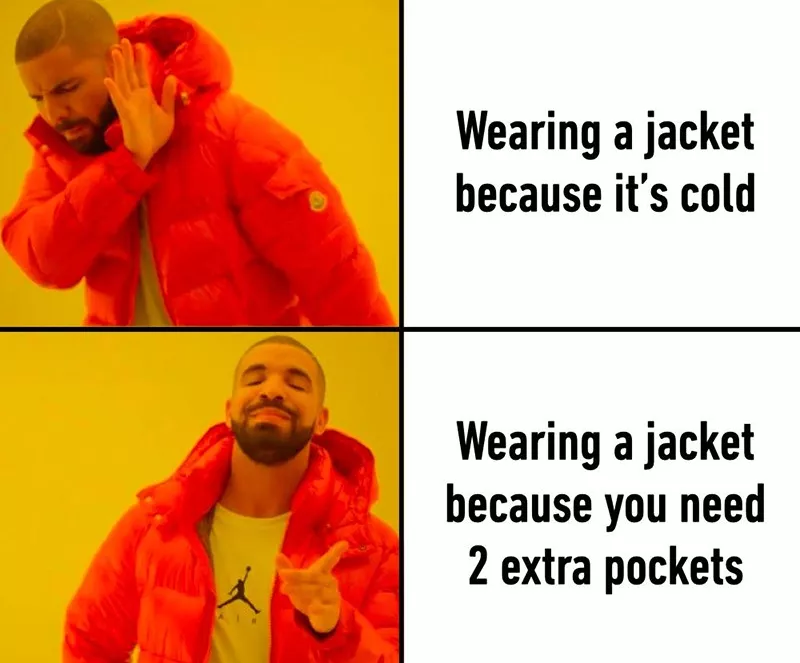 Drake wearing a jacket meme