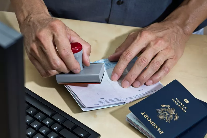 U.S. Border Security, Homeland Security, Passport Inspection Station for Immigration