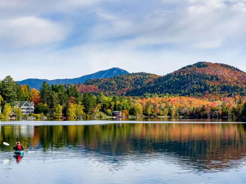 Mirror Lake in Lake Placid, New York