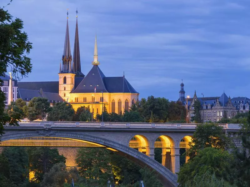 Luxembourg at night