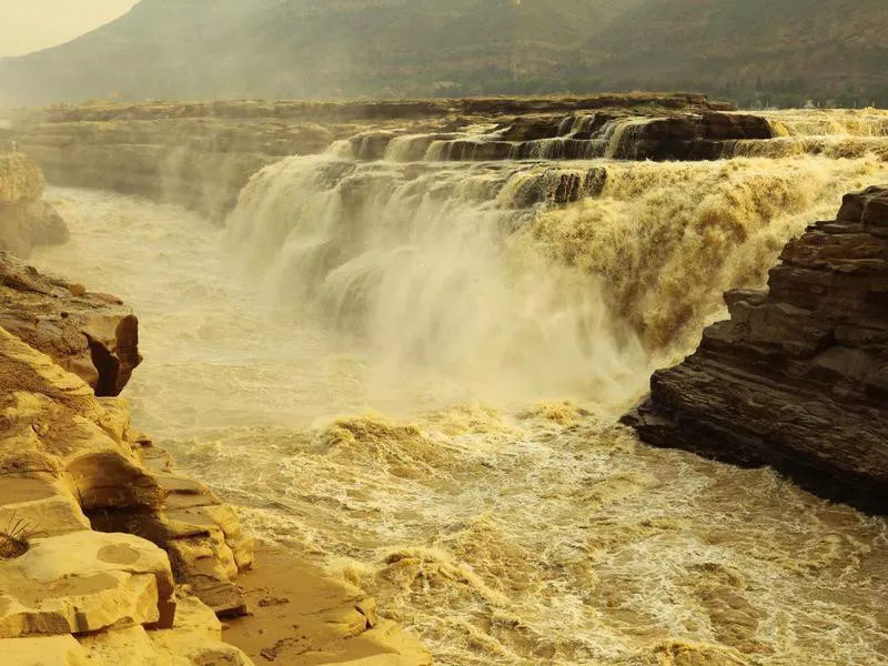 River Huang He, Hukou Falls in China