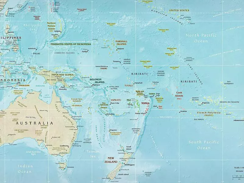 Map of Oceania