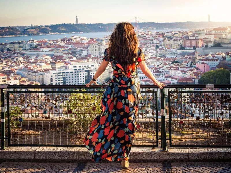 Miradouro da Senhora do Monte in Lisbon, Portugal