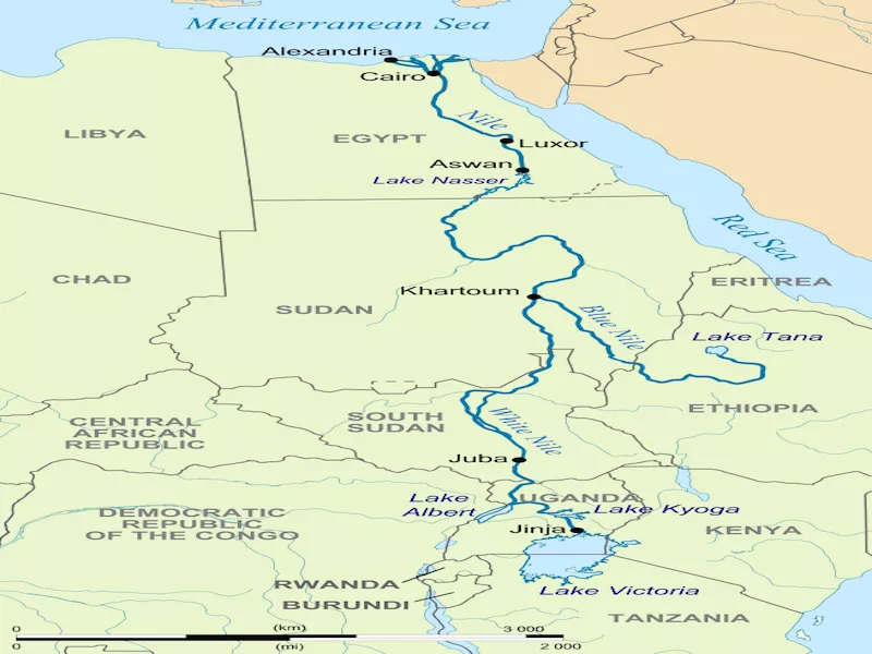 Nile River map