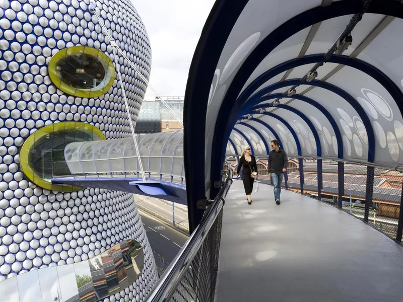 Futuristic architecture of the Selfridges building