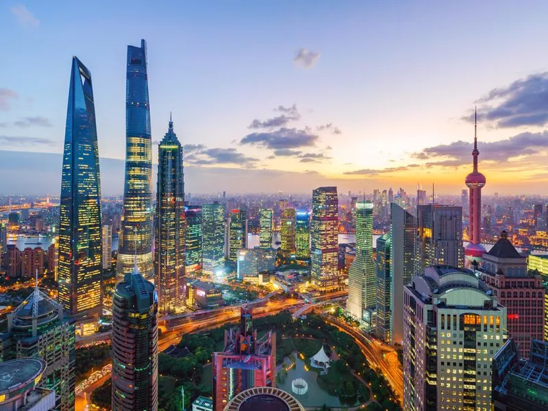 Shanghai Skyline Sunset