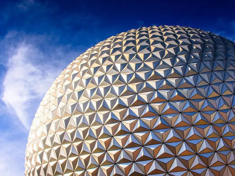 Closeup of Epcot Ball