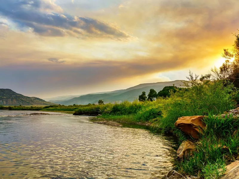 Colorado River Sunset Landscape