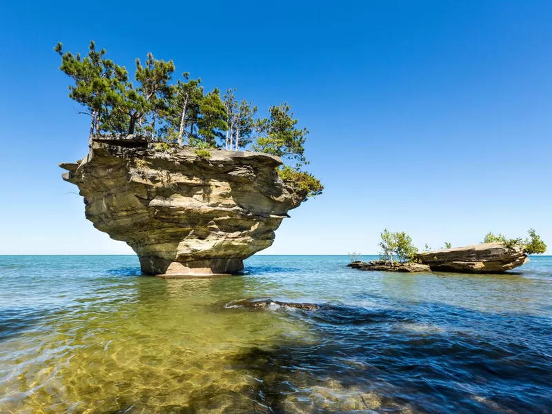 Turnip Rock on Lake Huron near Port Austin