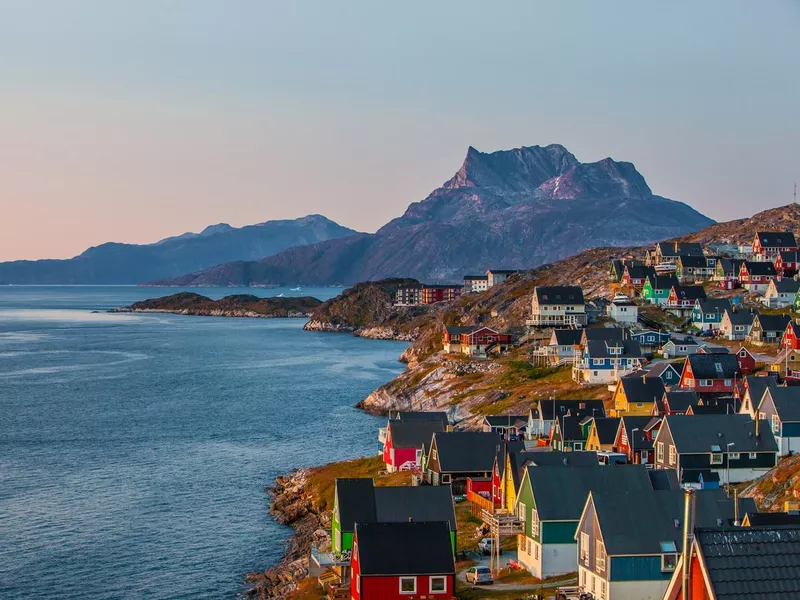 Colorfull house in Nuuk West Coast Greenland