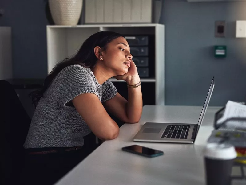 Frustrated office worker