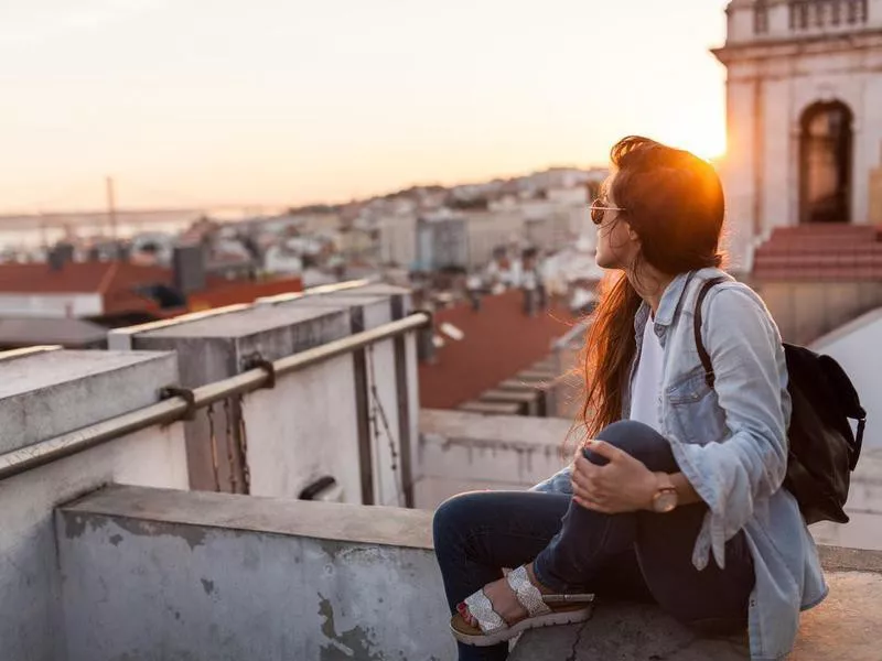 Enjoying Sunset in Lisbon