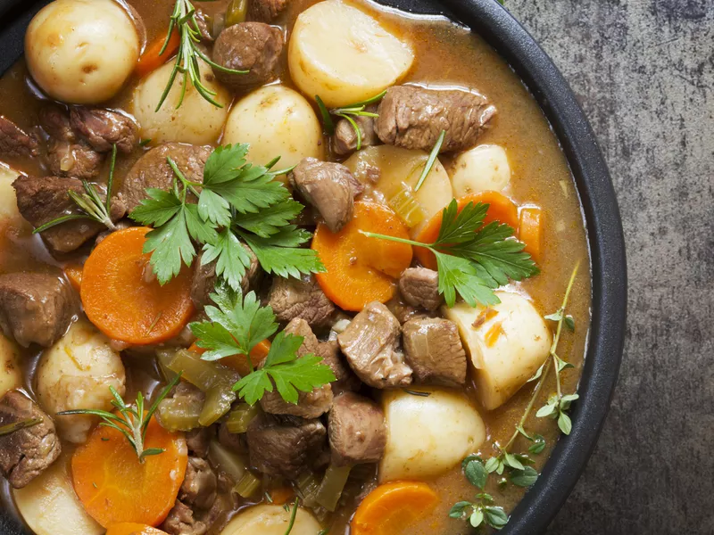 Irish stew close up