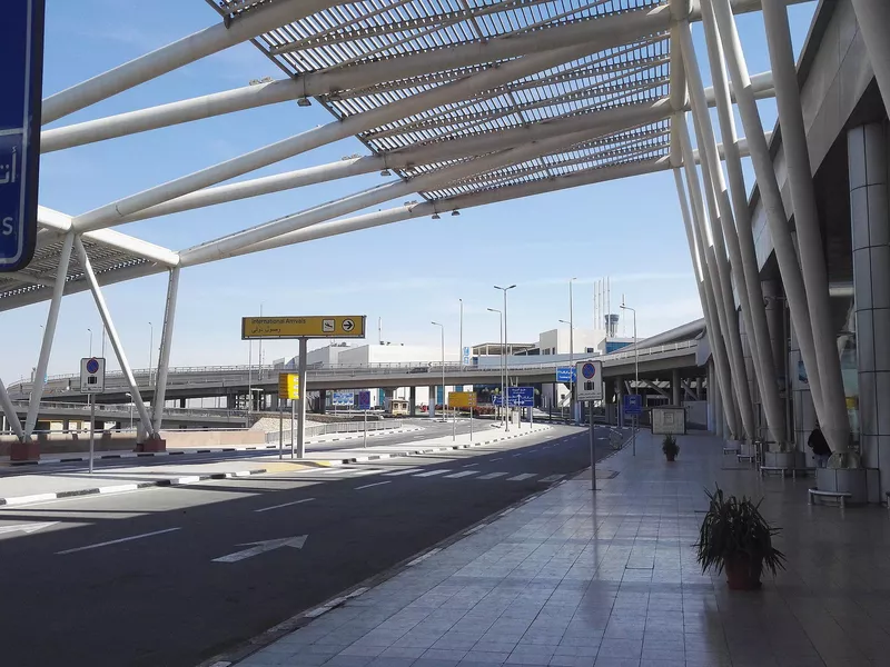 Cairo International Airport, Terminal 3 with the shuttle bus stop