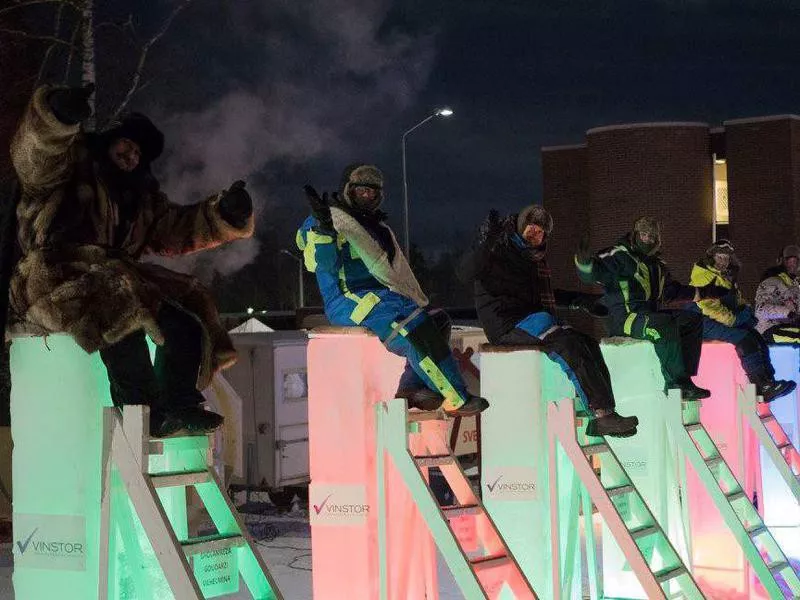 Wilhelmina Ice Pole Sitting Contest