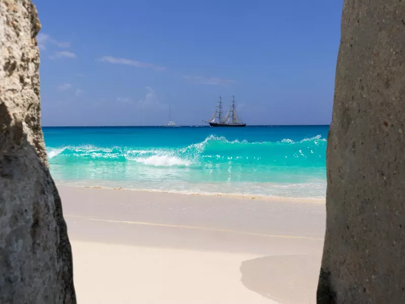 Boat in the St. Marteen sea