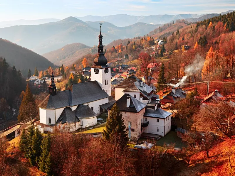 Autumn landscape of Spania Dolina, Slovakia