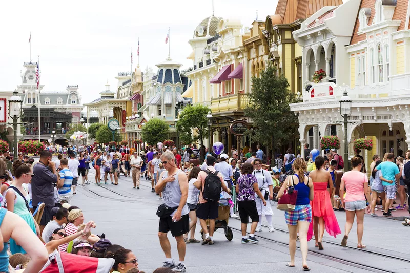 Tourists at Disneyland