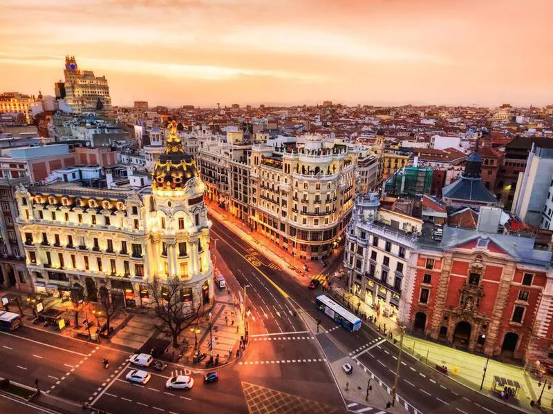 Madrid at dusk