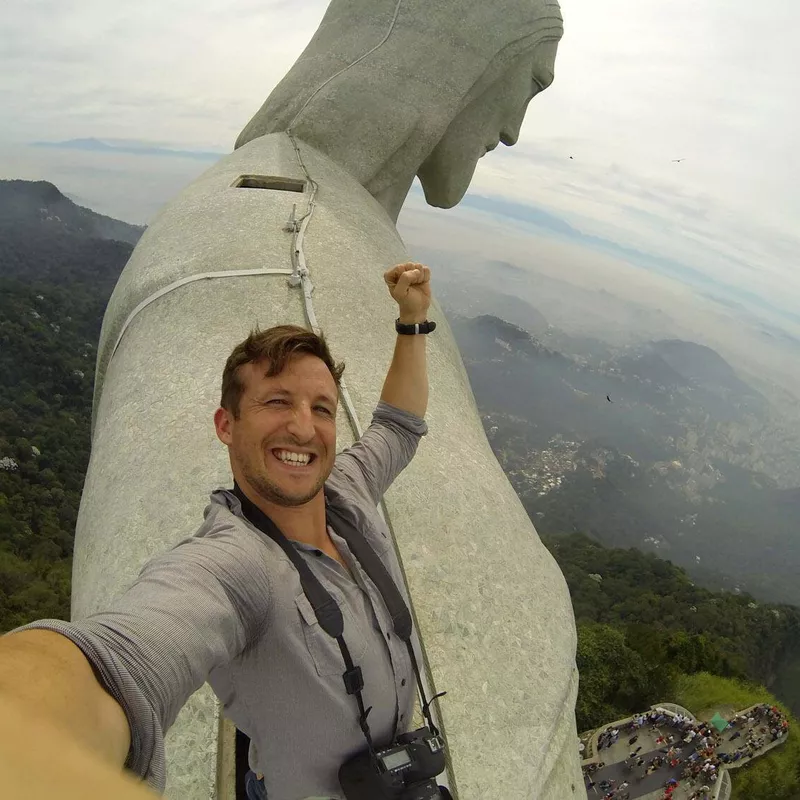 Selfie on Christ the Redeemer