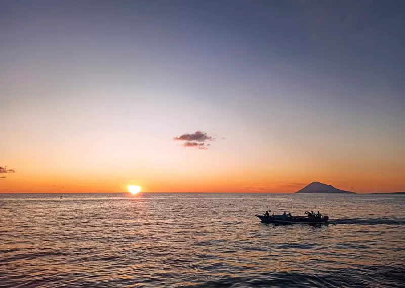 Sunset at Manado beachfront