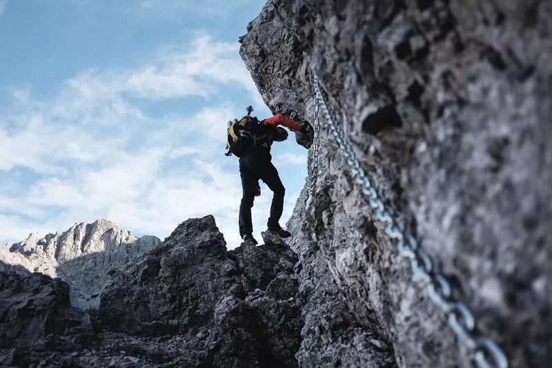 Hiker on mountain