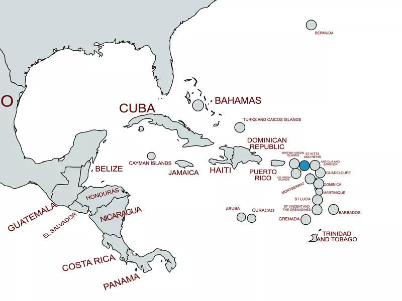 Saint kitts map